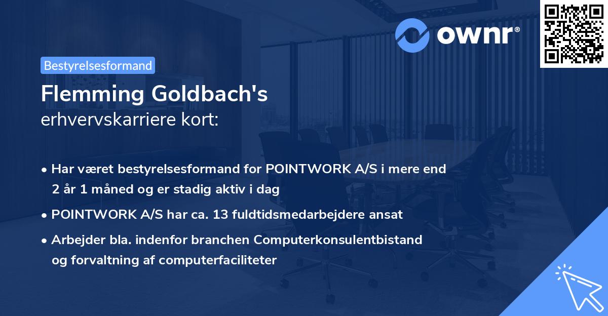 Flemming Goldbach's erhvervskarriere kort