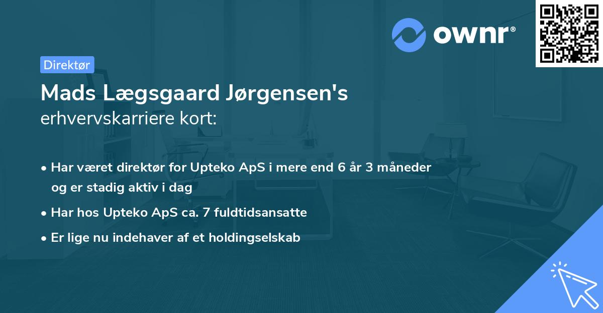 Mads Lægsgaard Jørgensen's erhvervskarriere kort