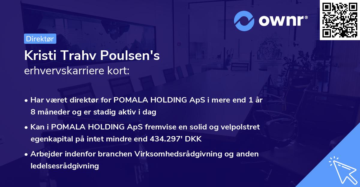 Kristi Trahv Poulsen's erhvervskarriere kort