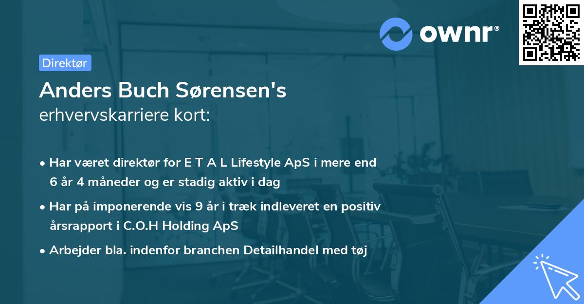 Anders Buch Sørensen's erhvervskarriere kort