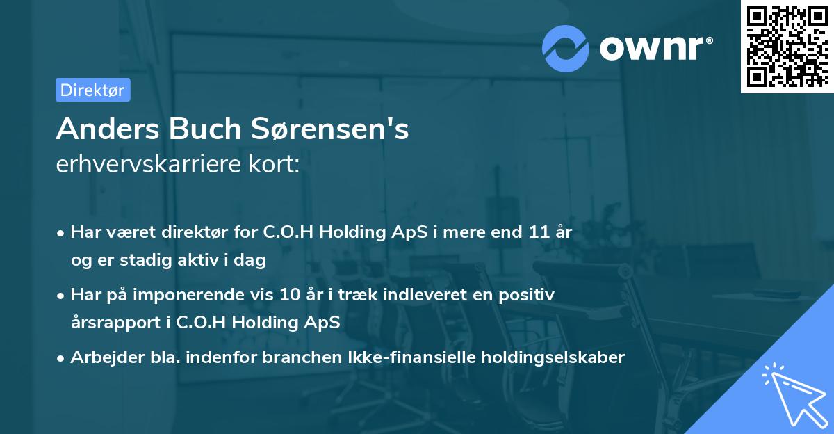 Anders Buch Sørensen's erhvervskarriere kort