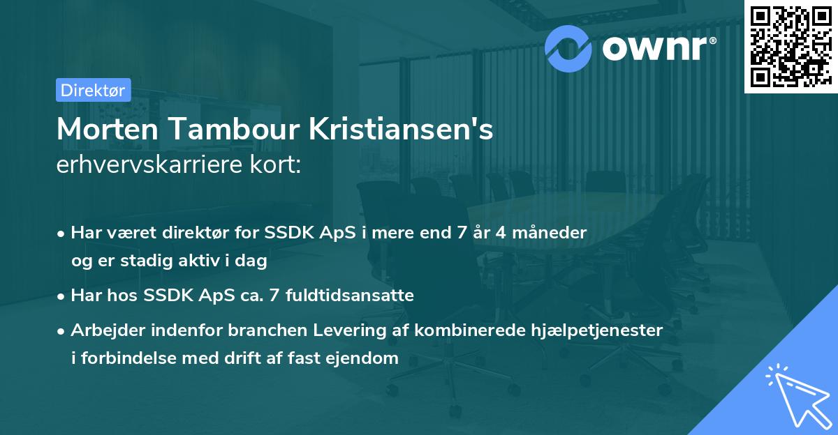 Morten Tambour Kristiansen's erhvervskarriere kort