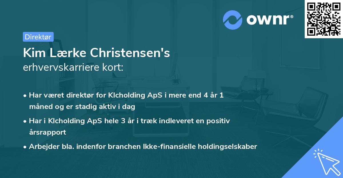 Kim Lærke Christensen's erhvervskarriere kort