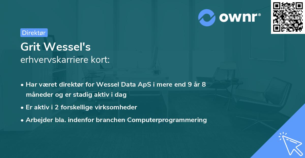 Grit Wessel's erhvervskarriere kort
