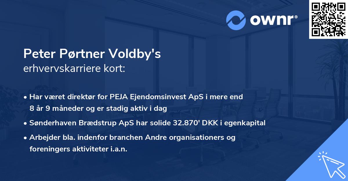 Peter Pørtner Voldby's erhvervskarriere kort