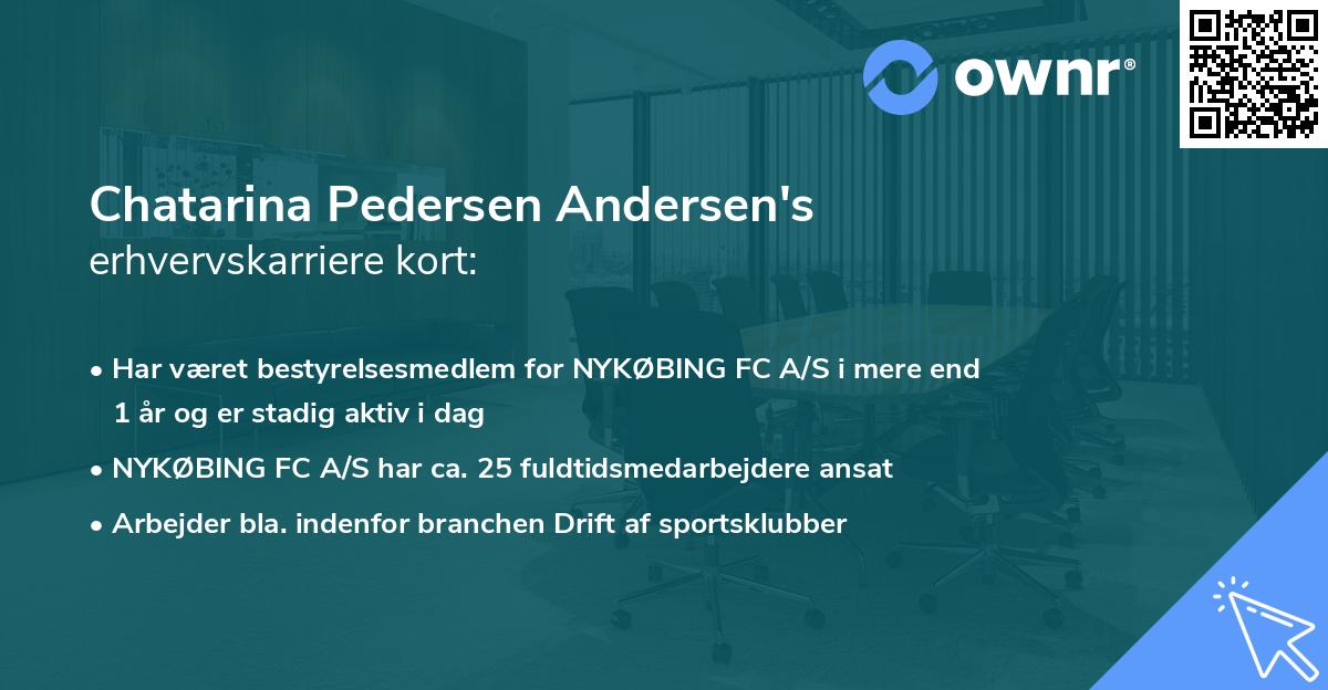 Chatarina Pedersen Andersen's erhvervskarriere kort