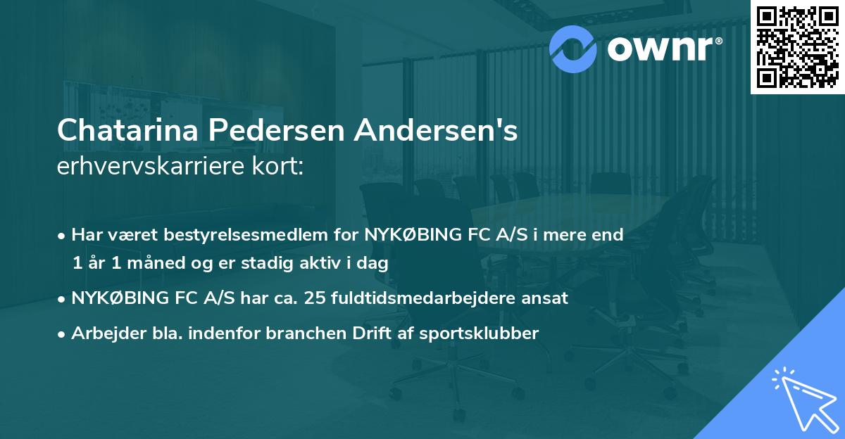 Chatarina Pedersen Andersen's erhvervskarriere kort