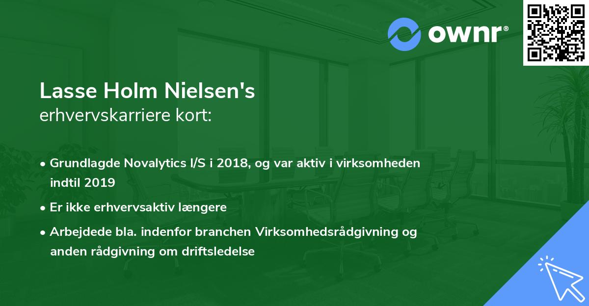 Lasse Holm Nielsen's erhvervskarriere kort
