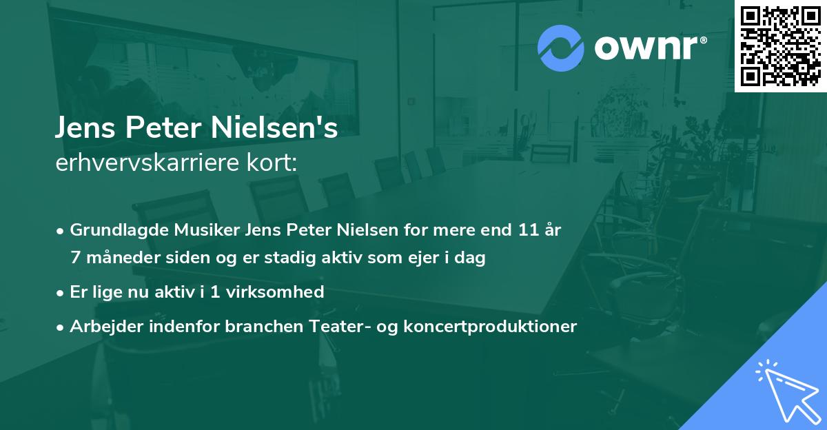 Jens Peter Nielsen's erhvervskarriere kort