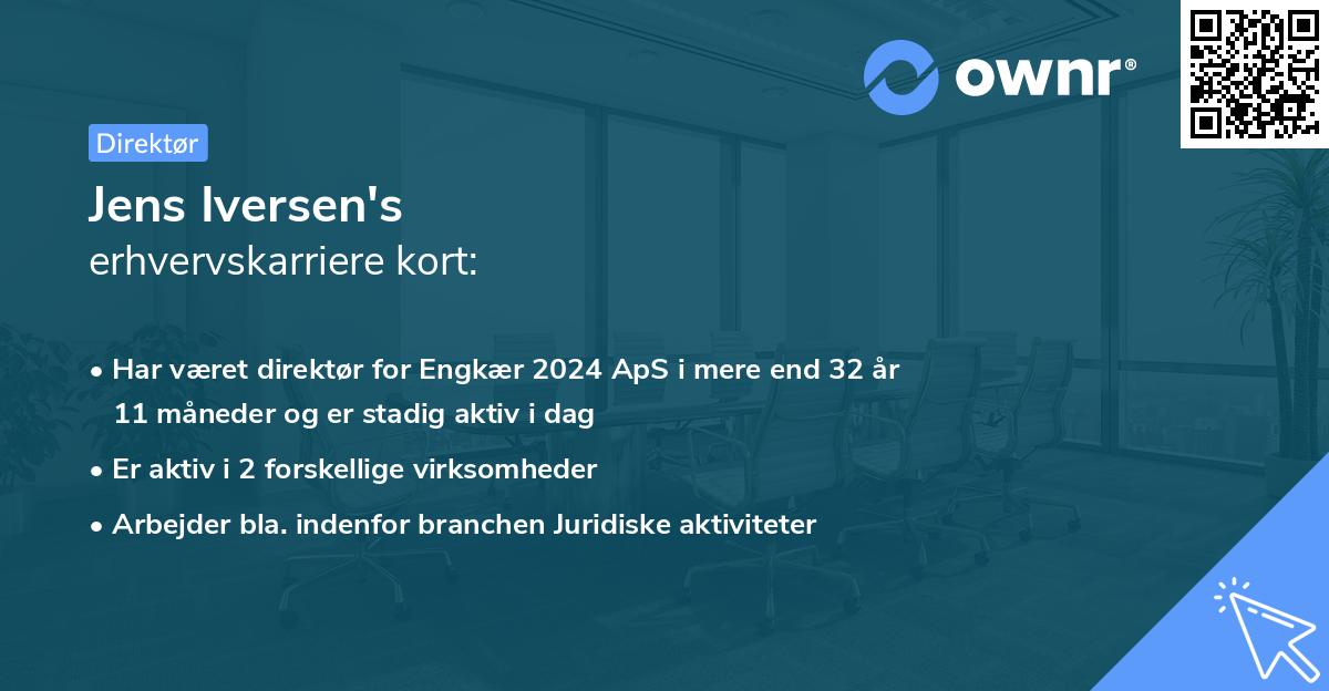 Jens Iversen's erhvervskarriere kort