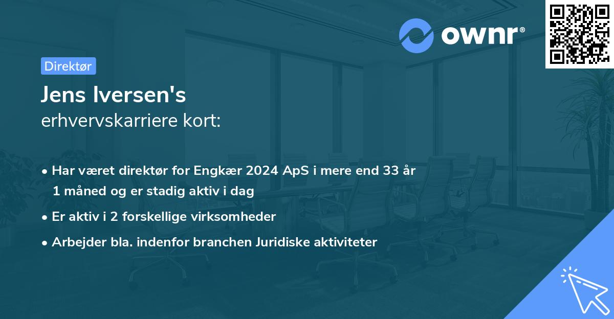 Jens Iversen's erhvervskarriere kort