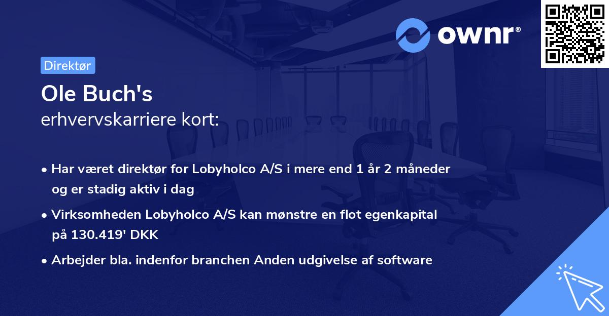 Ole Buch's erhvervskarriere kort