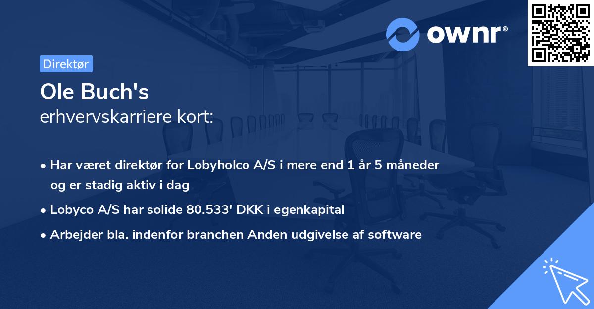 Ole Buch's erhvervskarriere kort