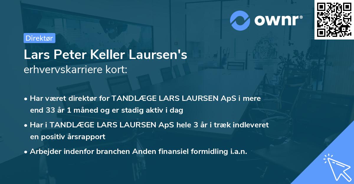 Lars Peter Keller Laursen's erhvervskarriere kort