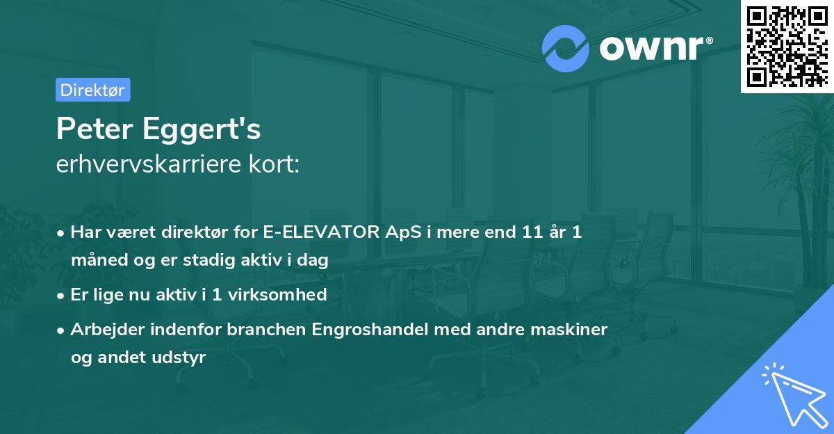 Peter Eggert's erhvervskarriere kort