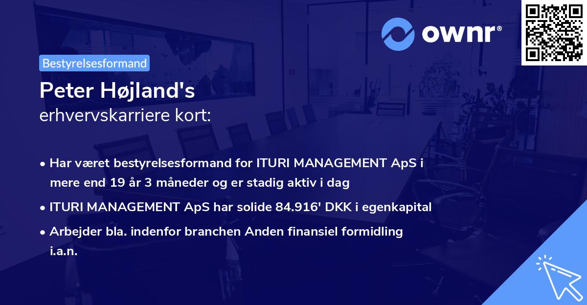 Peter Højland's erhvervskarriere kort