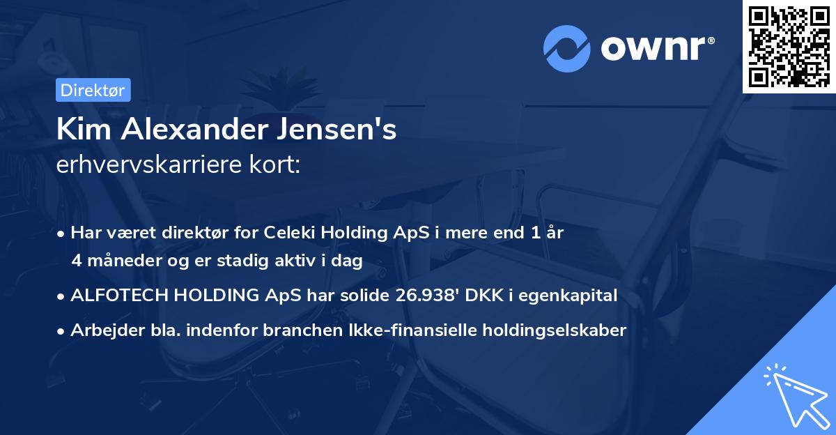 Kim Alexander Jensen's erhvervskarriere kort