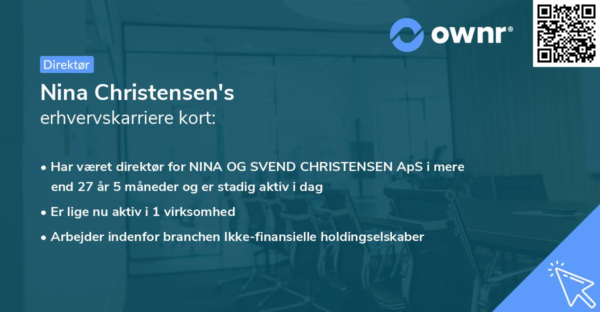 Nina Christensen's erhvervskarriere kort