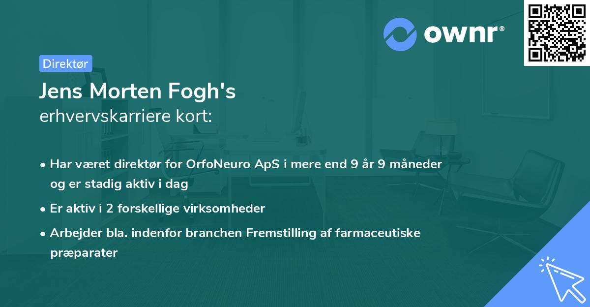 Jens Morten Fogh's erhvervskarriere kort