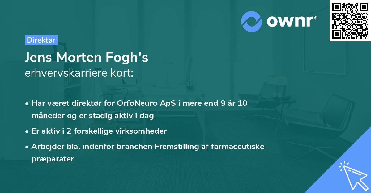 Jens Morten Fogh's erhvervskarriere kort
