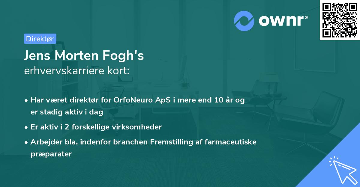Jens Morten Fogh's erhvervskarriere kort