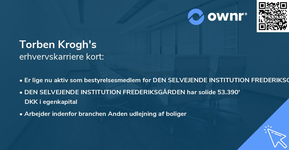 Torben Krogh's erhvervskarriere kort