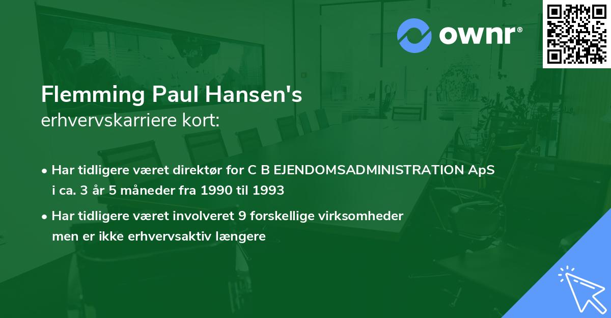 Flemming Paul Hansen's erhvervskarriere kort