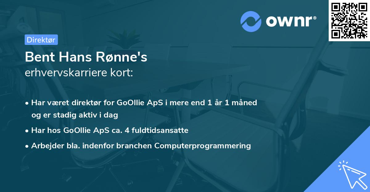 Bent Hans Rønne's erhvervskarriere kort