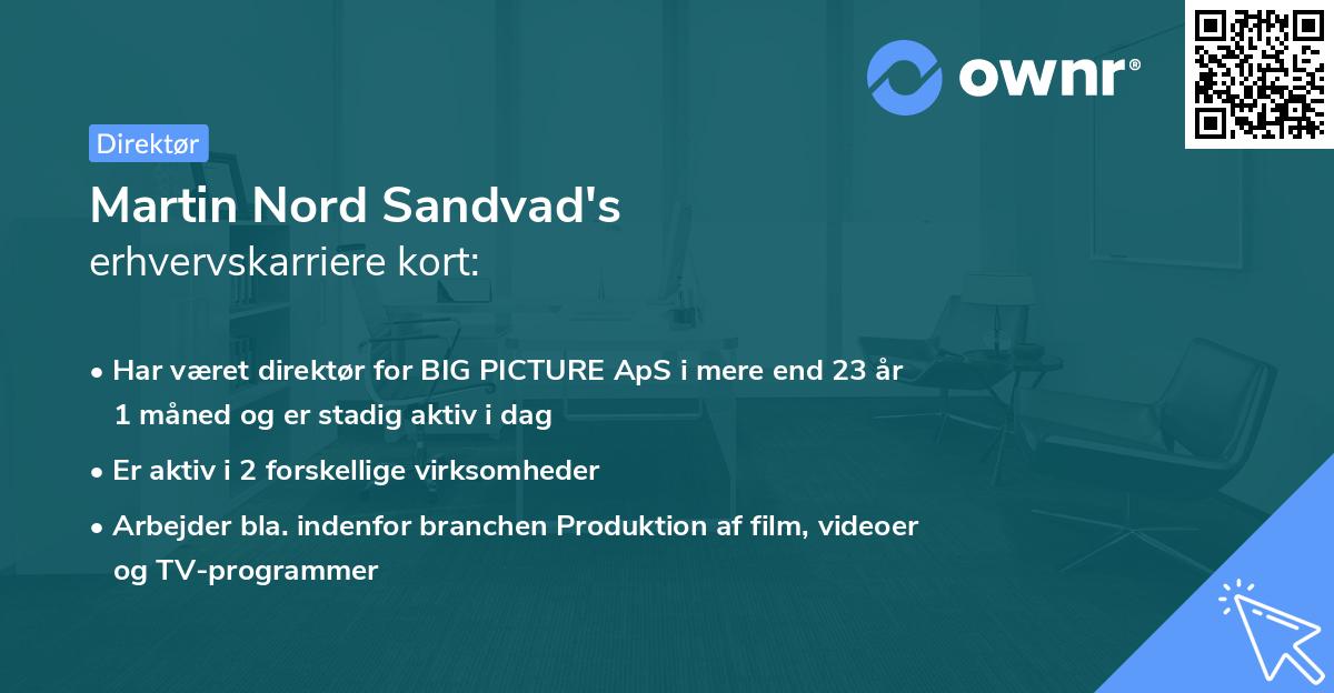 Martin Nord Sandvad's erhvervskarriere kort