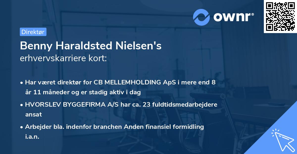 Benny Haraldsted Nielsen's erhvervskarriere kort