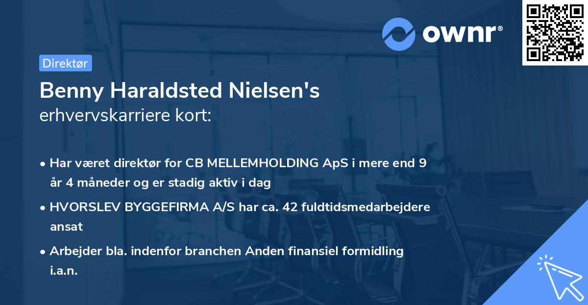 Benny Haraldsted Nielsen's erhvervskarriere kort