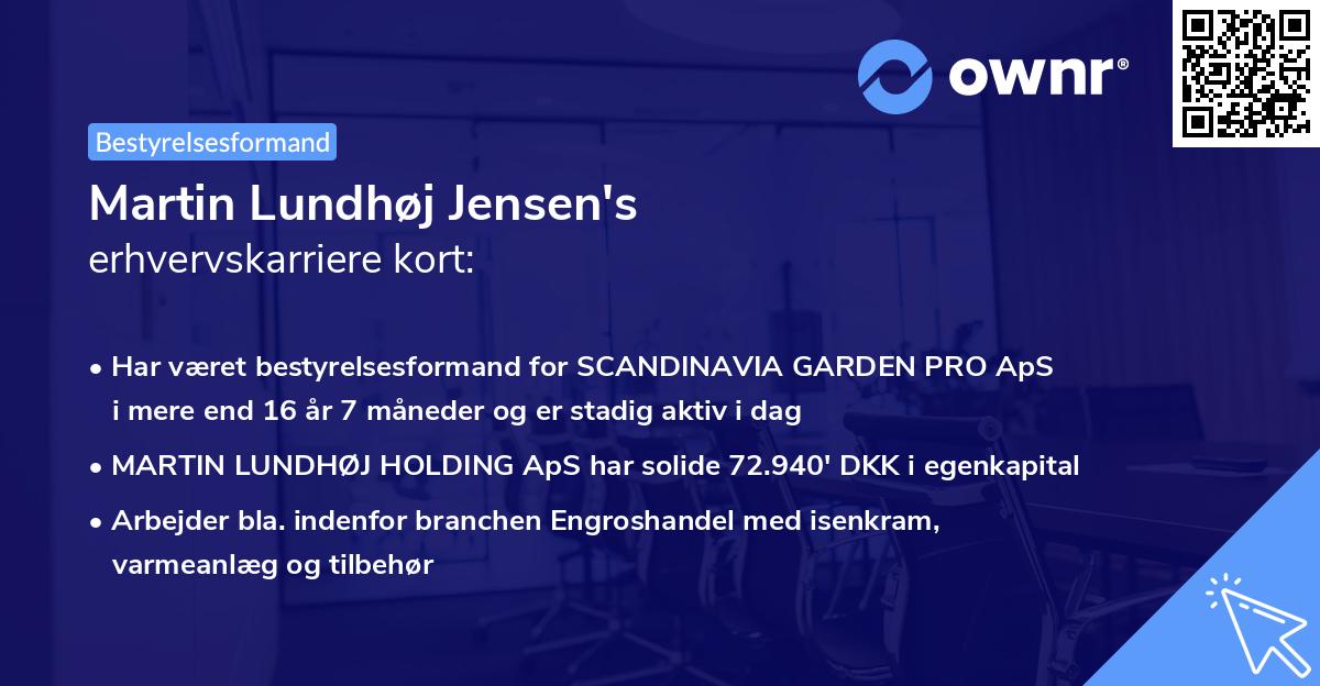 Martin Lundhøj Jensen's erhvervskarriere kort