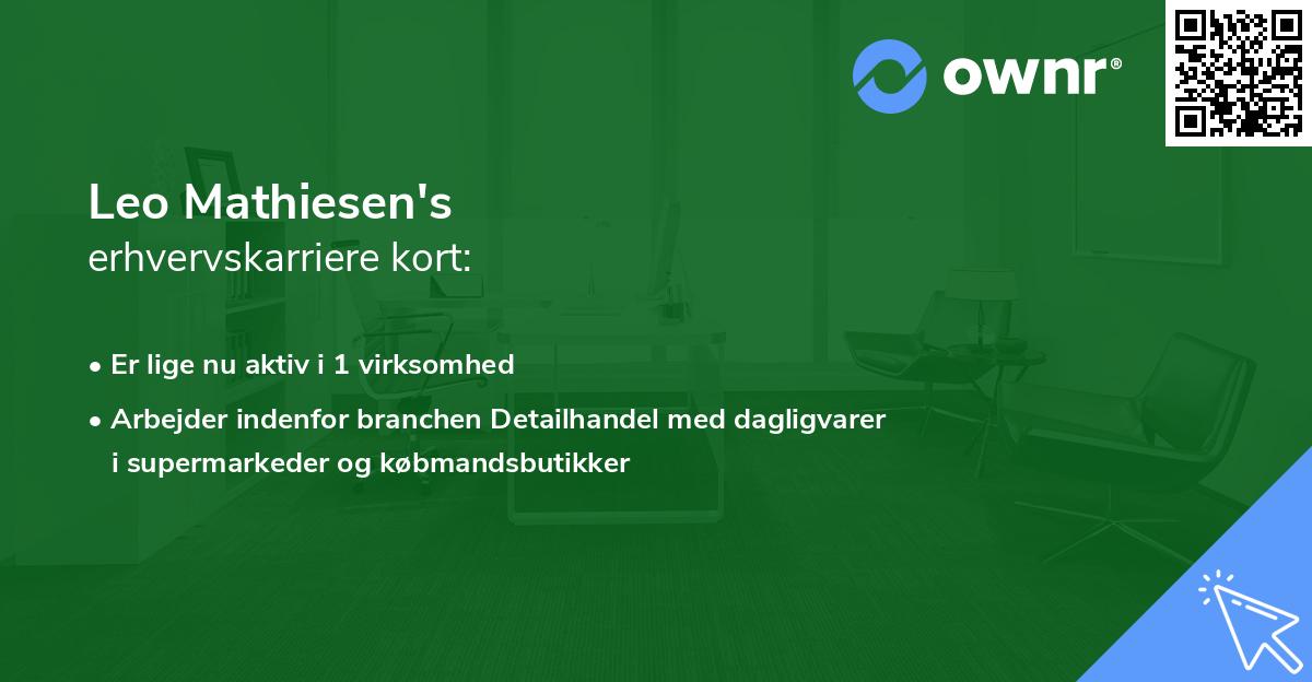 Leo Mathiesen's erhvervskarriere kort