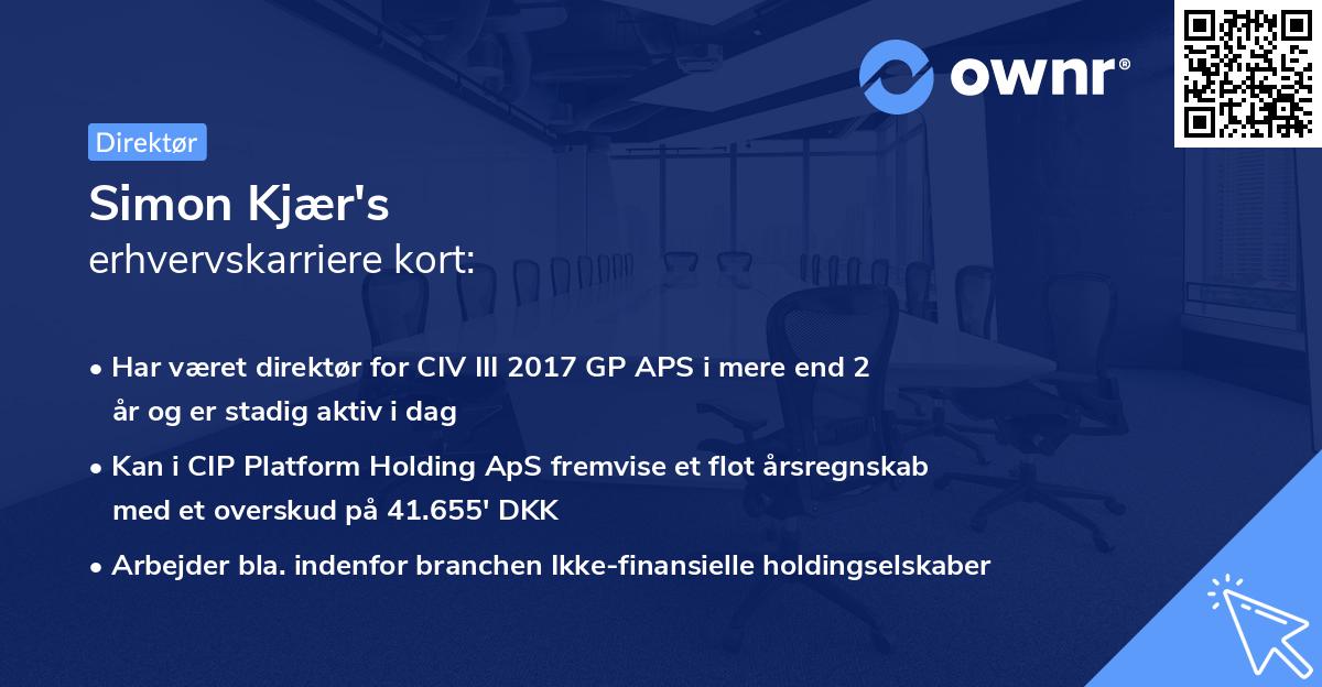 Simon Kjær's erhvervskarriere kort