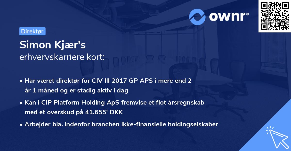 Simon Kjær's erhvervskarriere kort