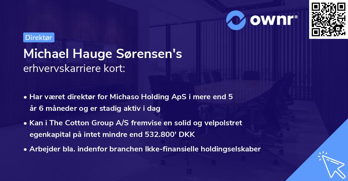 Michael Hauge Sørensen's erhvervskarriere kort