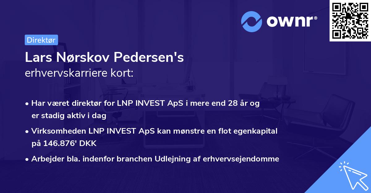 Lars Nørskov Pedersen's erhvervskarriere kort