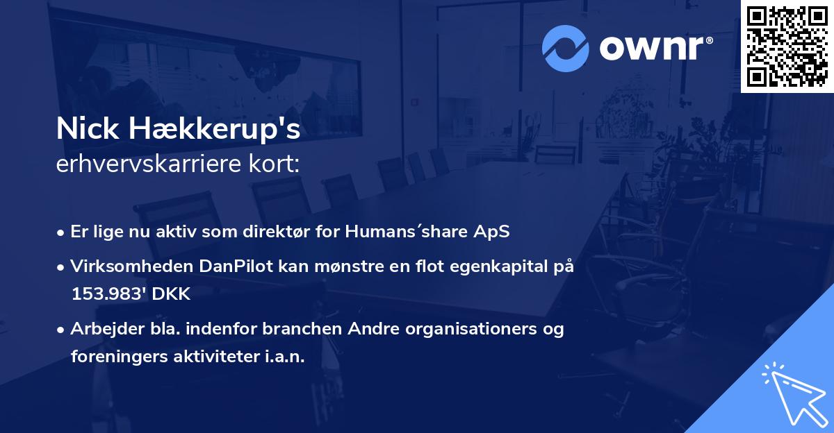 Nick Hækkerup's erhvervskarriere kort