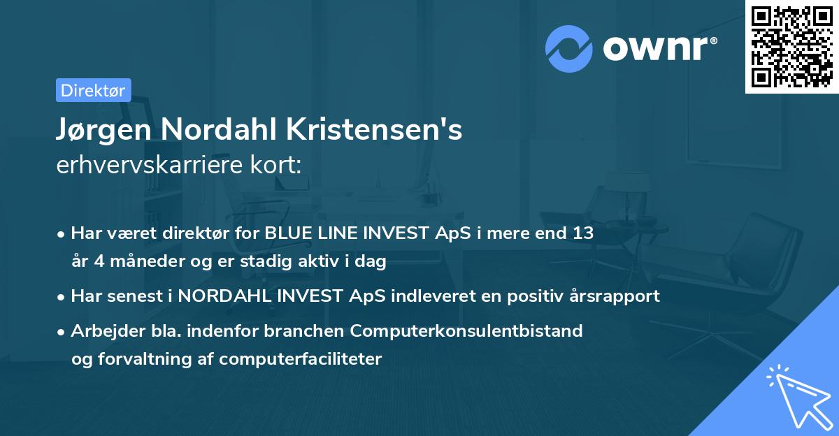 Jørgen Nordahl Kristensen's erhvervskarriere kort