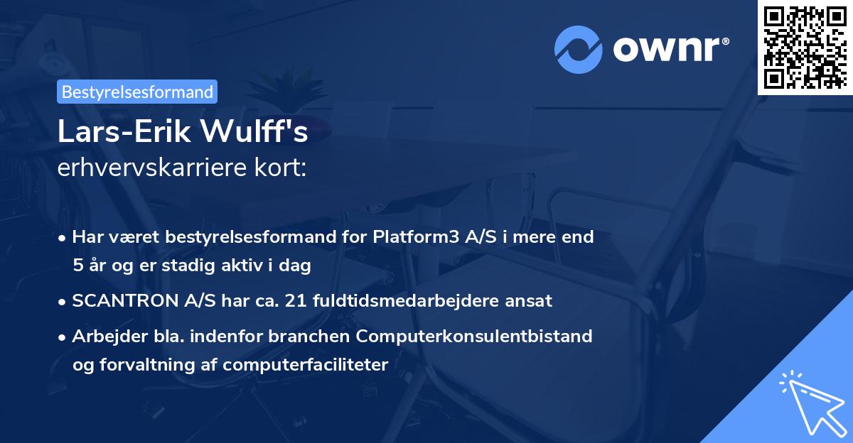Lars-Erik Wulff's erhvervskarriere kort