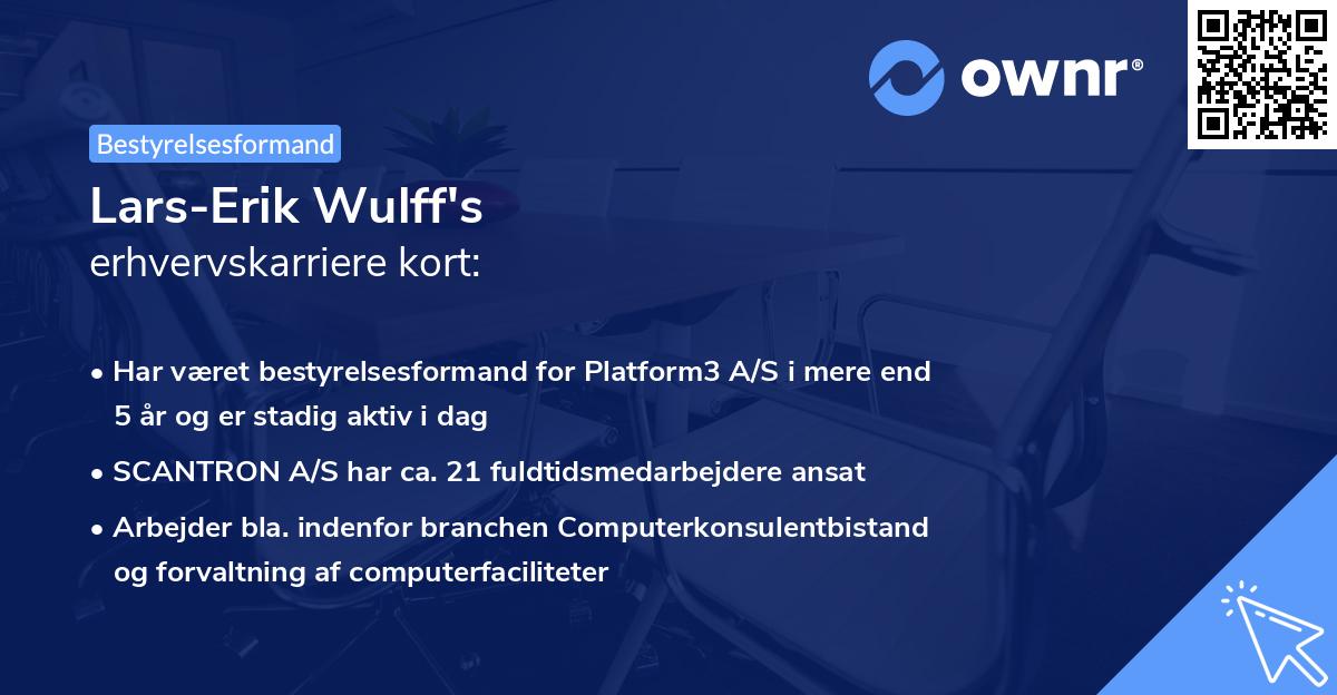 Lars-Erik Wulff's erhvervskarriere kort