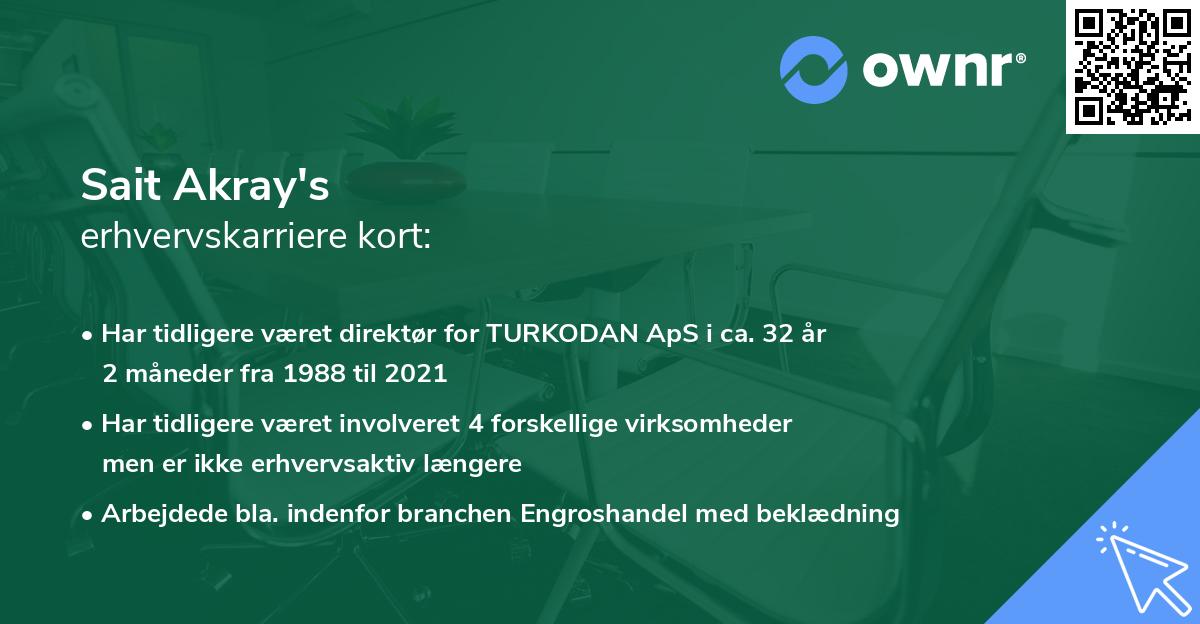 Sait Akray's erhvervskarriere kort