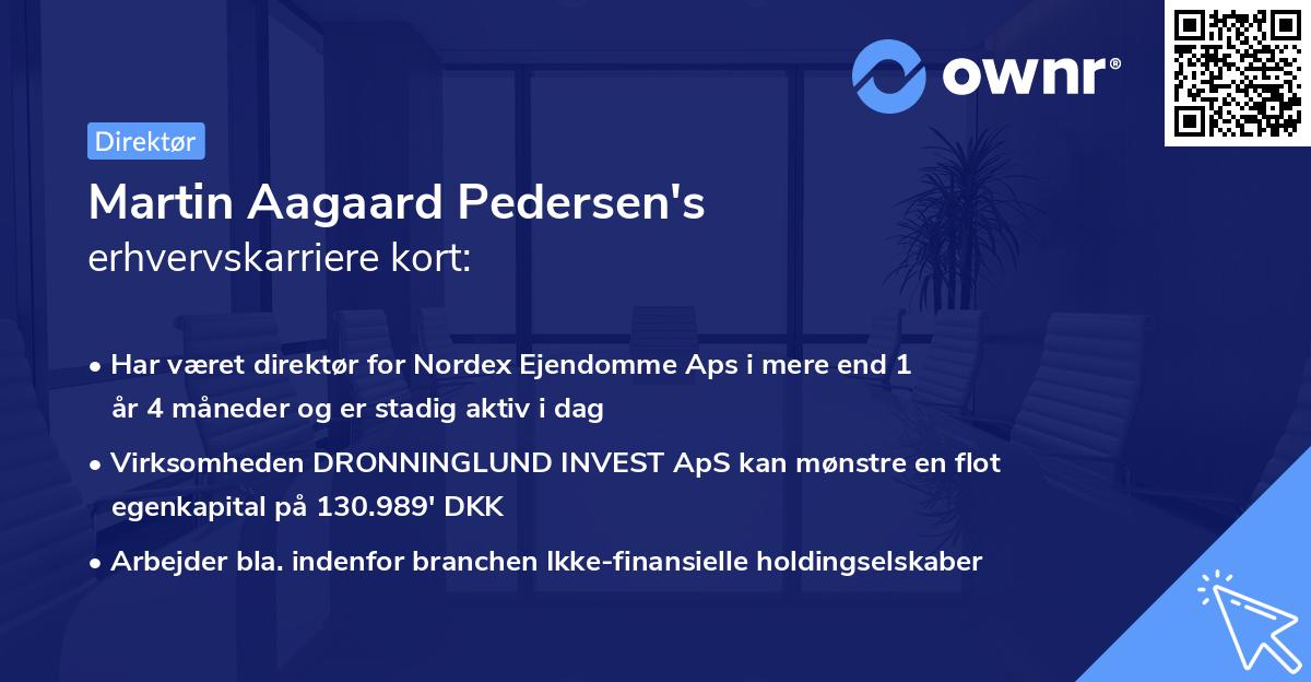 Martin Aagaard Pedersen's erhvervskarriere kort