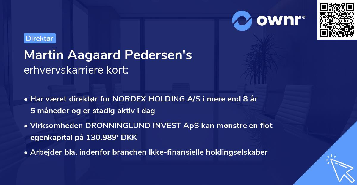 Martin Aagaard Pedersen's erhvervskarriere kort