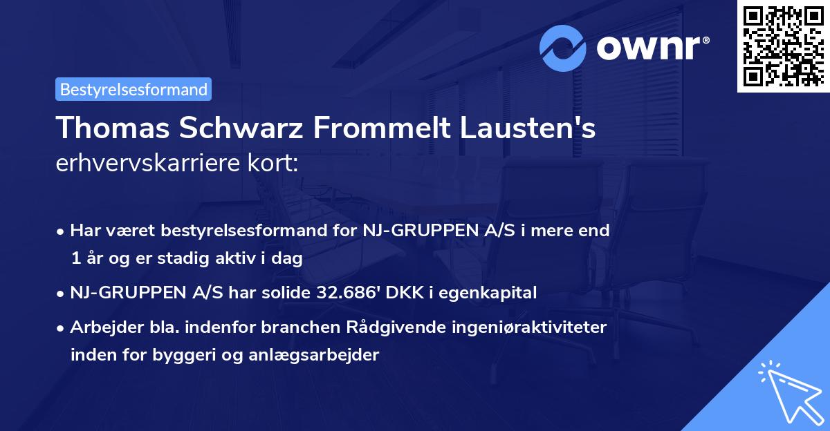 Thomas Schwarz Frommelt Lausten's erhvervskarriere kort
