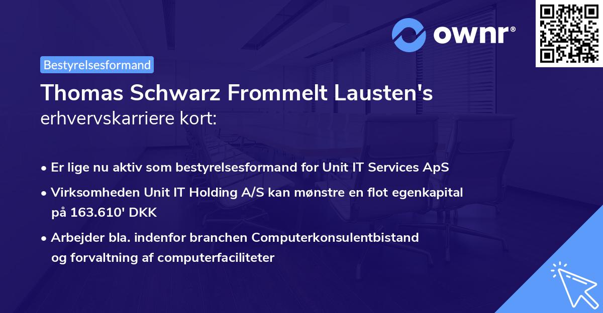 Thomas Schwarz Frommelt Lausten's erhvervskarriere kort