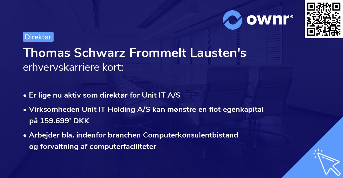 Thomas Schwarz Frommelt Lausten's erhvervskarriere kort