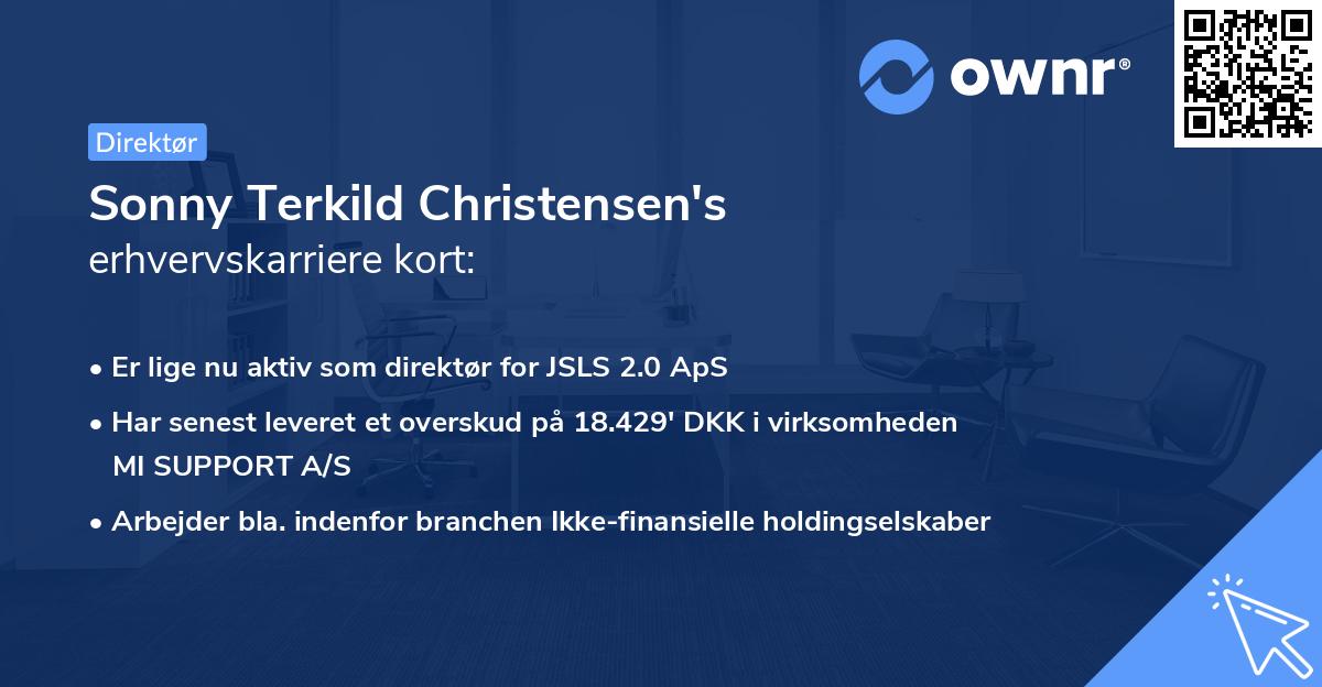 Sonny Terkild Christensen's erhvervskarriere kort