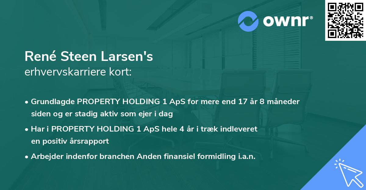 René Steen Larsen's erhvervskarriere kort