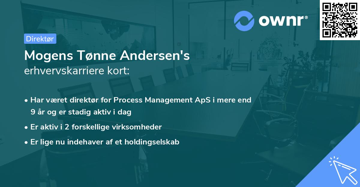 Mogens Tønne Andersen's erhvervskarriere kort